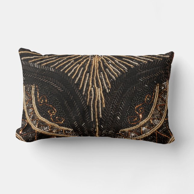 Cojín Lumbar Efecto moldeado elegante - aleta 20s inspirada (Anverso)