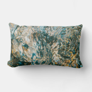 Cojín Lumbar El agua salpicada en la fotografía de primer plano