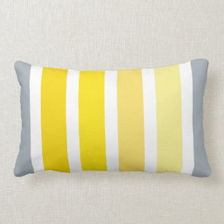 Cojín Lumbar El blanco gris amarillo raya el modelo