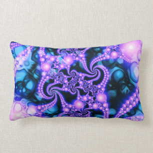 Cojín Lumbar El caer dentro (fresco) - fractal psicodélico