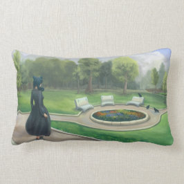 Cojín Lumbar El caminar en el arte de la fantasía del jardín