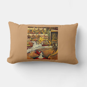 Cojín Lumbar El circo de Georges Seurat (1891) - Payaso y jinet