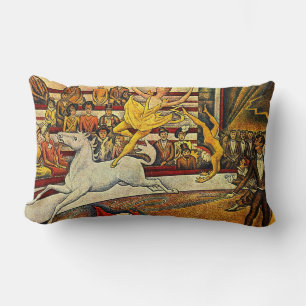 Cojín Lumbar El circo de Georges Seurat (1891) - Payaso y jinet