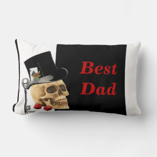 Cojín Lumbar El cráneo del jugador gótico mejor papá