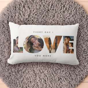 Cojín Lumbar El día de San Valentín de corte de grupo de amor