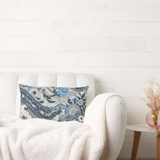 Cojín Lumbar El estudio en casa Indigo Bloom 