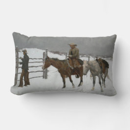 Cojín Lumbar "El fin del Cowboy", de Remington.