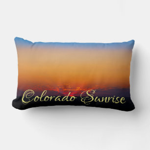 Cojín Lumbar El hermoso paisaje del amanecer de Colorado