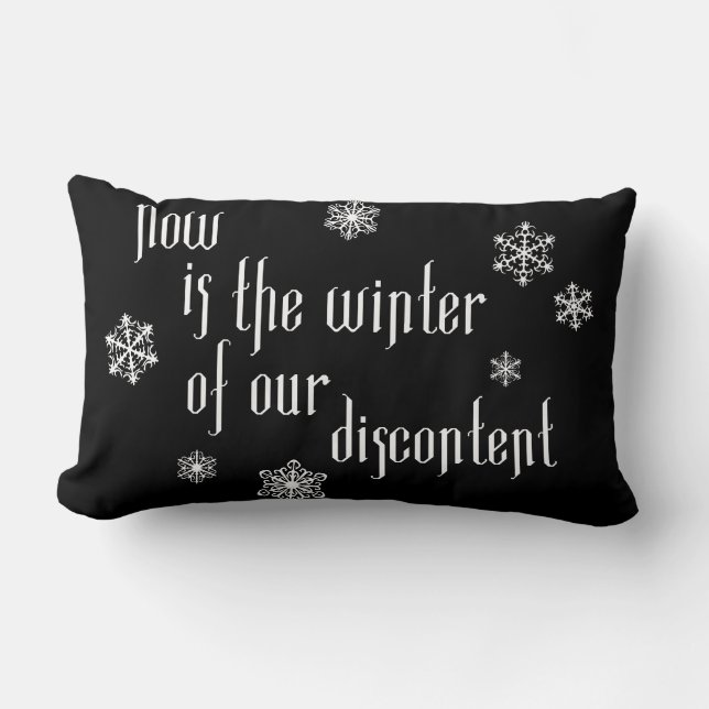 Cojín Lumbar El invierno del descontento, copos de nieve, ELIJA (Anverso)