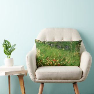 Cojín Lumbar El jardín de Daubigny - Vincent van Gogh