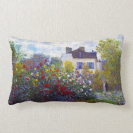 Cojín Lumbar El jardín de Monet en Argenteuil Claude Monet