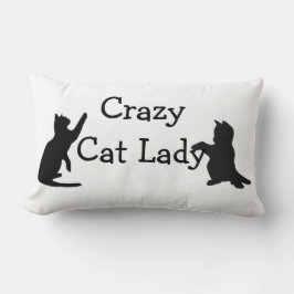 Cojín Lumbar El loco gato Lady Fun Animal Arte