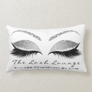 Cojín Lumbar El maquillaje atractivo del purpurina de los gris