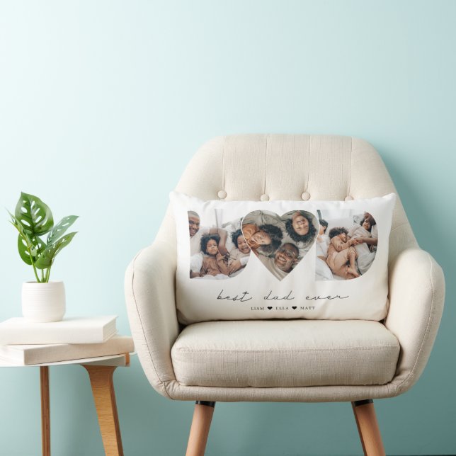 Cojín Lumbar El mejor regalo de Collage de fotos moderno para e (Silla)