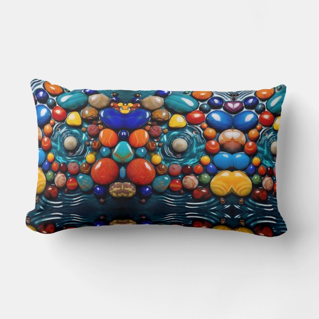 Cojín Lumbar El mosaico del océano (Anverso)