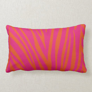 COJÍN LUMBAR EL NARANJA NEON PINK ZEBRA DESTRUYE FONDOS