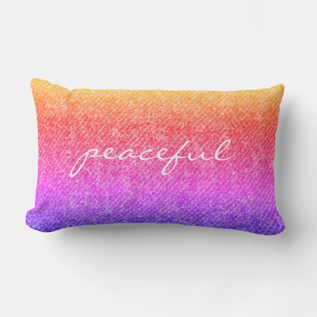 Cojín Lumbar El pacífico Denim Arcoiris Parece Arrojado Reversi (Anverso)