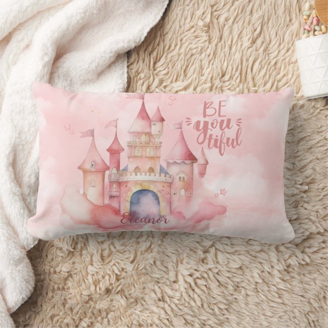Cojín Lumbar El palacio Be-You-Tiful en la nube rosa (Manta)