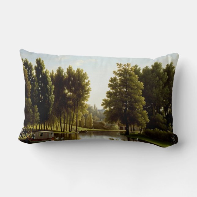 Cojín Lumbar El parque de Mortefontaine (por Bidaud) (Reverso )