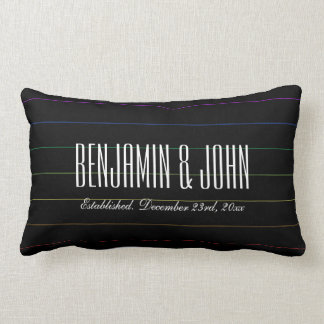 Cojín Lumbar El personalizado de las telas a rayas del arco