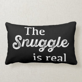 Cojín Lumbar El Snuggle es divertido blanco y negro real