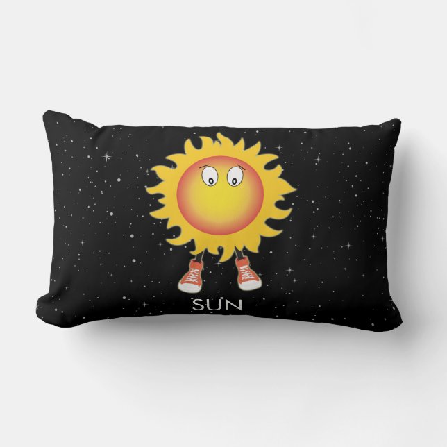 Cojín Lumbar El sol y las estrellas en el espacio (Anverso)