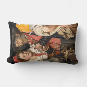 Cojín Lumbar El tesoro del viejo (El gato) (de Karl Gussow)