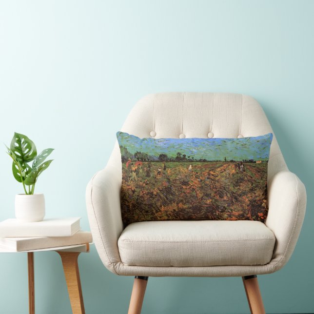 Cojín Lumbar El viñedo verde de Vincent van Gogh (Silla)