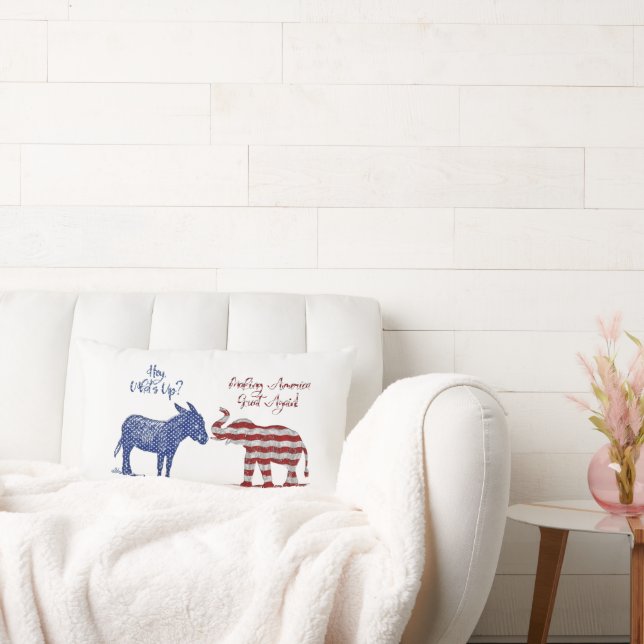 Cojín Lumbar Elecciones graciosas Del Lado Republicano Y Democr (Sofá)