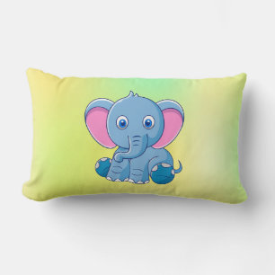 Cojín Lumbar Elefante Bebé Clipart de Dibujos Animados-64832