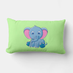 Cojín Lumbar Elefante Bebé Dibujo Animado Clipart-64832