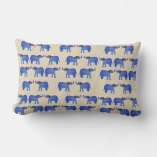 Cojín Lumbar Elefante Mood Lumbar Cushion, elefante azul