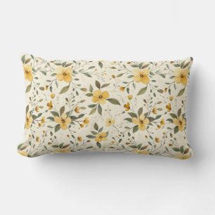 Cojín Lumbar Elegancia del florecimiento dorado