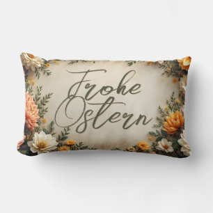 Cojín Lumbar Elegancia floral - Saludos de Pascua primaverales