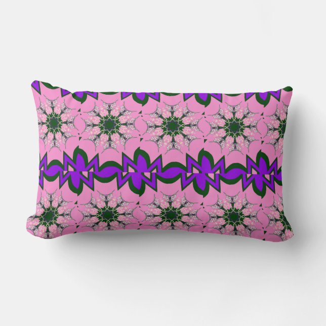 Cojín Lumbar Elegante Bloom Monográfico: Hermoso Motif Personal (Anverso)