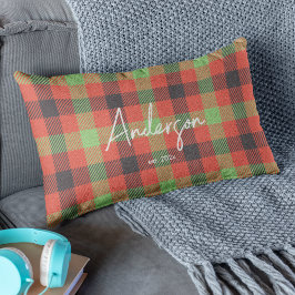 Cojín Lumbar Elegante color rojo y verde brillante de color de 