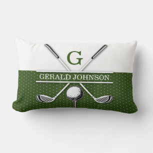 Cojín Lumbar Elegante diseño de monograma de golf