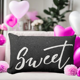 Cojín Lumbar Elegante diseño dulce blanco y negro