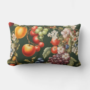 Cojín Lumbar Elegante diseño italiano con frutas y flores