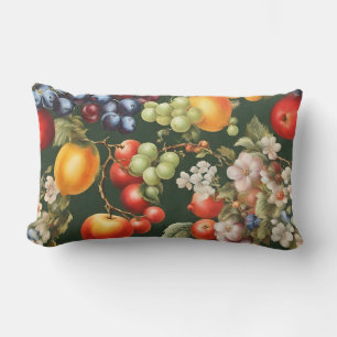 Cojín Lumbar Elegante diseño italiano con frutas y flores
