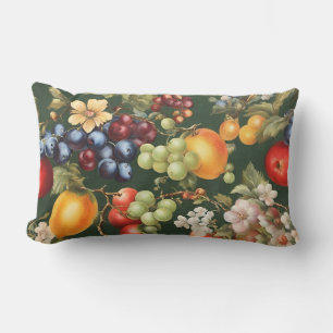 Cojín Lumbar Elegante diseño italiano con frutas y flores