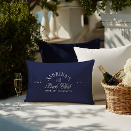 Cojín Lumbar Elegante fin de semana de soltera azul marino retr