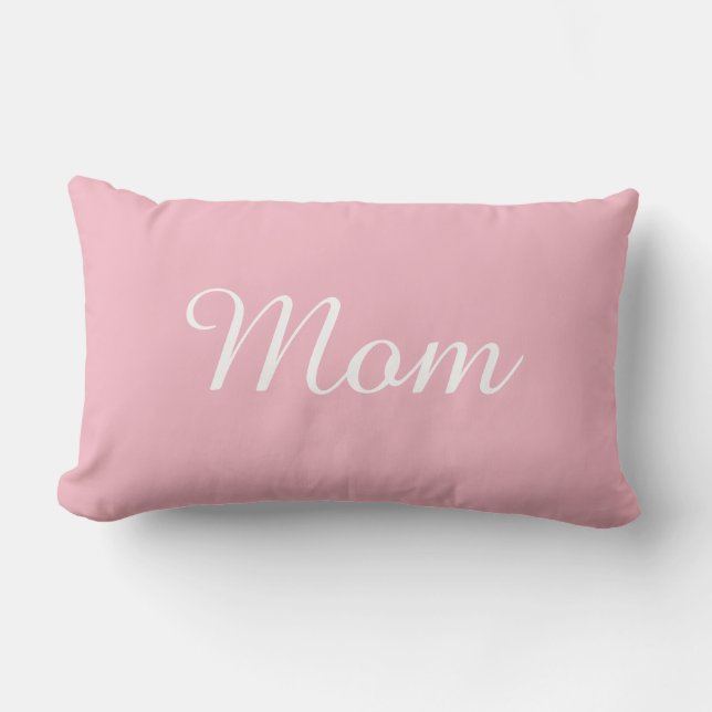Cojín Lumbar Elegante guión que dice mamá cita Moda moderna ros (Anverso)
