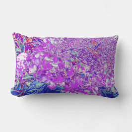 Cojín Lumbar Elegante hidrangea liga púrpura y azul