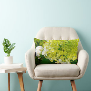 Cojín Lumbar Elegante Hortensia Limelight Verde Chartreuse