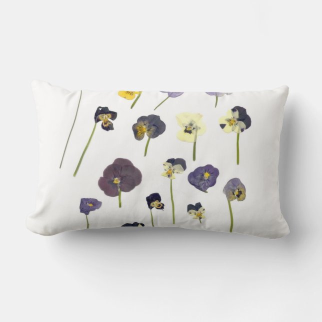 Cojín Lumbar Elegante Moda Aziza Floral Blossoms (Anverso)