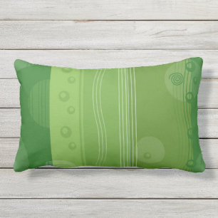 Cojín Lumbar Elegante moderno de la raya verde