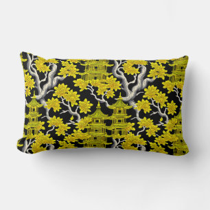 Cojín Lumbar Elegante Pagoda Chinoiserie