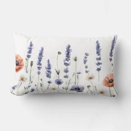 Cojín Lumbar Elegante Peony Blooms Pillow