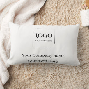 Cojín Lumbar Elegante plantilla de tu logo personalizada